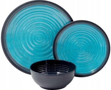 ОБЕДЕННЫЙ НАБОР МЕЛАМИНОВЫЙ FLAMEFIELD ГРАНИТНЫЙ 12 шт.