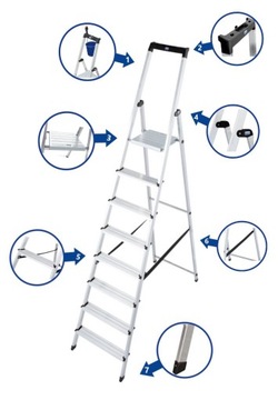 Лестница KRAUSE SOLID 1x8 ступеней 126269 3,75 м