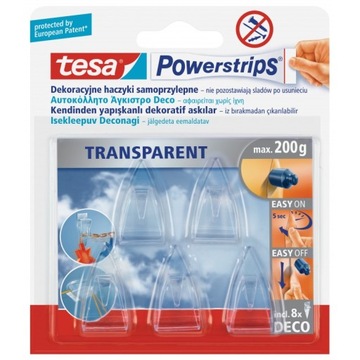 HACZYK SAMOPRZYLEPNY POWERSTRIPS DECO TESA 5 sztuk