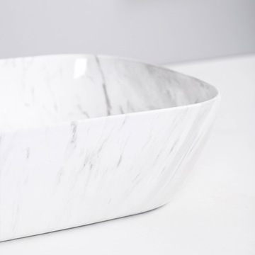 РАКОВИНА VELDMAN TOKYO БЕЛЫЙ И СЕРЫЙ МРАМОР