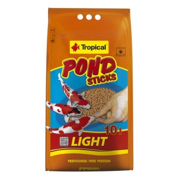 Tropical Pond Sticks Light Pływający pokarm dla karpi KOI 10L