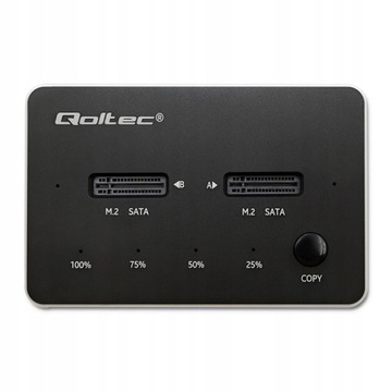 Док-станция Qoltec Drive 2 твердотельных накопителя M.2 SATA NGFF USB тип C 50310