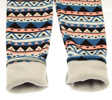 CIEPŁE legginsy 6917A/18B GETRY OCIEPLONE GRUBYM POLAREM SERCA 122/128