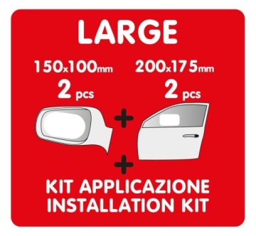 Гидрофобная дождевая пленка для зеркал и окон, размер L.