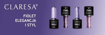 CLARESA FIOLET LAKIER HYBRYDOWY DO PAZNOKCI 5ml PURPLE 631