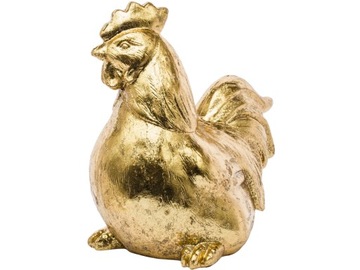 Ozdobna Dekoracyjna Figurka KURA 17 x 10 x 17 cm - ZŁOTA