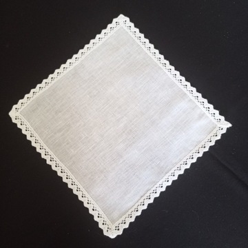 Халат крестильный льняной размер-105хЛ с лентой