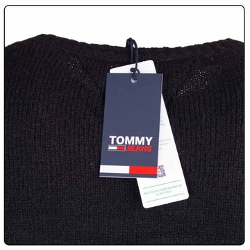 TOMMY HILFIGER SWETER MĘSKI TJM RLX NEW VARSITY SWEATER CZARNY r.M