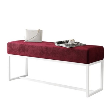 Ławka tapicerowana loft CANDY biały stelaż 110 cm