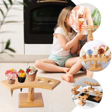 ДЕРЕВЯННАЯ СТОЙКА ДЛЯ ЕДА, ДЕРЖАТЕЛЬ ДЛЯ МОРОЖЕНОГО