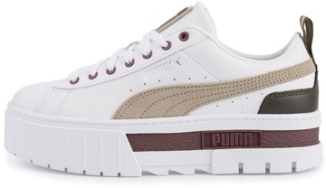 Damskie buty białe sneakersy PUMA MAYZE LTH na platformie skórzane r. 39