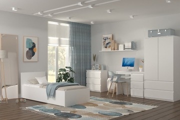 ДЕТСКИЙ СТОЛ, просторный, белый, 3 ящика, 100 см.