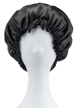 Атласная черная кепка