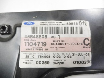 DRŽÁKY TABULKY REJ. FORD KUGA 08-12 1104719