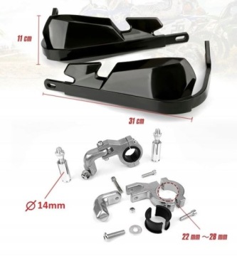 ENDURO TURIST Handbars Handlebar Handguards Black 22 и 28,6 мм