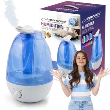 Nawilżacz ultradźwiękowy Esperanza Cool Vapor 25 W 2,6 l biały