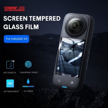 СИЛИКОНОВАЯ КРЫШКА + СТЕКЛЯННАЯ ПЛЕНКА ДЛЯ INSTA360 X3