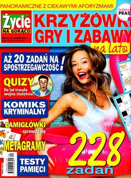 Życie na Gorąco nr 4/2023. Krzyżówki, Gry i Zabawy na Lato. 228 zadań.