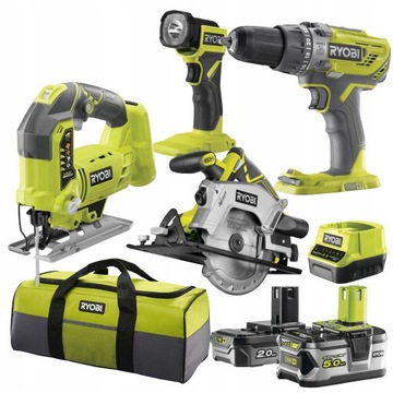 Дрель RYOBI ЛОБЗИОН +5Ач +2Ач СУМКА