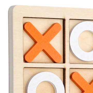 6xTic TAC Toe Деревянная настольная игра XO Шахматная настольная игра Интерактивная 4 предмета