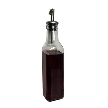 BUTELKA SZKLANA DOZOWNIK NA OLIWĘ OCET SOS Z KLAPKĄ 250 ML