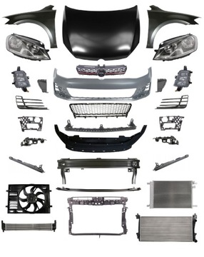 GOLF VII GTI 7 PRZÓD MASKA ZDERZAK PAS LAMPA