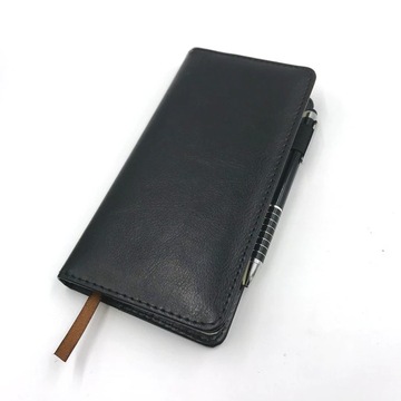 PU Leather A6 Pocket Notebook Day Weekly Planner