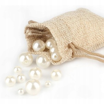 ЛЬНЯНЫЕ СУМКИ НА ШНУРЕ, МАЛЕНЬКИЕ, КОРИЧНЕВЫЕ, 30 ШТ.