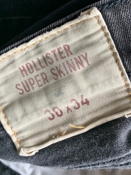 HOLLISTER SUPER SKINNY SPODNIE JEANSOWE 30/34 !!