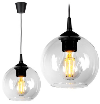 SZKLANA LAMPA WISZĄCA SUFITOWA ŻYRANDOL PLAFON LED
