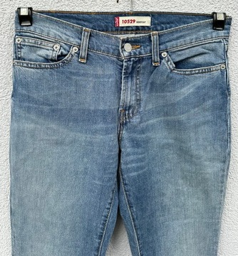 Levis 10529 W30 L30 niebieskie stylowe spodnie jeansowe damskie bootcut