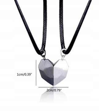 Колье для влюбленных, магнитная половинка Сердец для пар в подарок любви