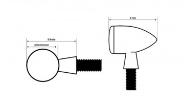 Kierunkowskazy uniwersalne czarne moto halogen