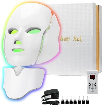 СВЕТОДИОДНАЯ МАСКА 7 ЦВЕТОВ СВЕТОДИОДНАЯ МАСКА СВЕТОТЕРАПИЯ ПОДХОДИТ ДЛЯ ЛИЦА И ШЕИ