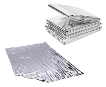 АВАРИЙНОЕ ТЕРМООДЕЯЛО ИЗ ФОЛЬГИ КОВРИК ЗАЩИТА ЖИЗНИ