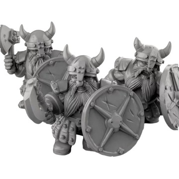 Dwarf Warriors with Axes and Shields