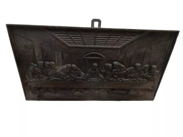 OBRAZ PŁASKORZEŹBA ODLEW ŻELIWNY OSTATNIA WIECZERZA 67 C X 39CM