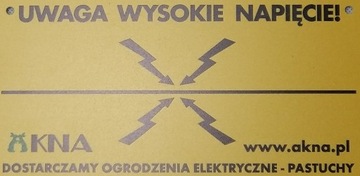 uwaga wysokie napięcie pastuch ogrodzenie