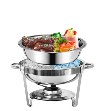 Подогреватель гастрономический КРУГЛЫЙ 6л, нержавеющая сталь