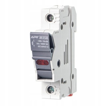 PODSTAWA BEZPIECZNIKOWA ROZŁĄCZNIK DC 10x38 + LED