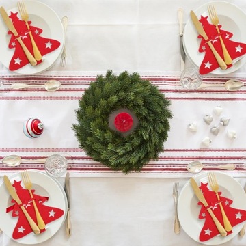 ŚWIĄTECZNE ETUI PODKŁADKI FILCOWE SZTUĆCE POKROWIEC DEKORACJA CHOINKA 6 SZT