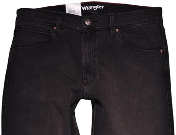 WRANGLER spodnie STRAIGHT dark GRAY jeans REGULAR _ W36 L32