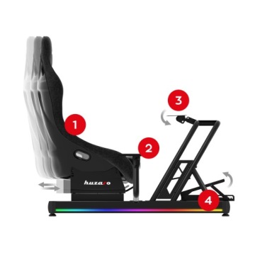 Рамка Racing Cockpit Gaming для симрейсинга Huzaro Speed ​​9.0 150 кг