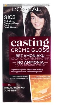 LOREAL CASTING CREME GLOSS 3102 CHŁ. CIEMNY BRĄZ