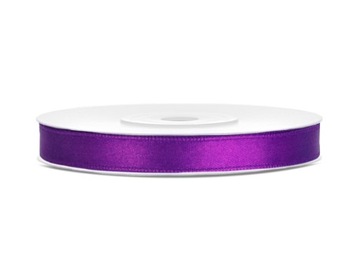 TASIEMKA WSTĄŻKA SATYNOWA purpurowy 6mm x 25m