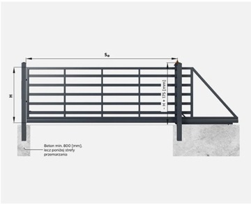 Откатные ворота + калитка AW.10.229 Wiśniowski