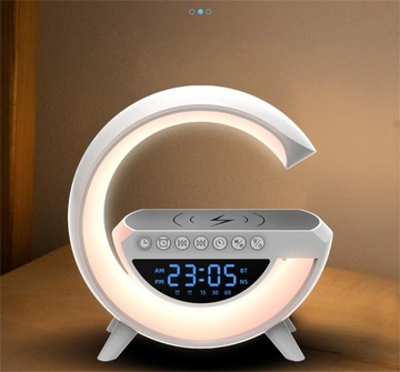 Светодиодная лампа Зарядное устройство QI RGB-динамик РАДИО ЧАСЫ