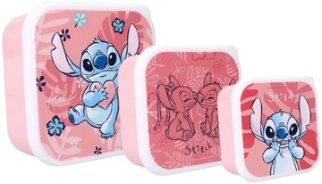 Pudełka na przekąski Lilo i Stitch - zestaw 3 szt.