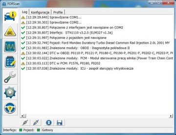 ИНТЕРФЕЙС FORD MAZDA HS/MS CAN FORSCAN ELM327 ELMCONFIG FoCCCus OBD2