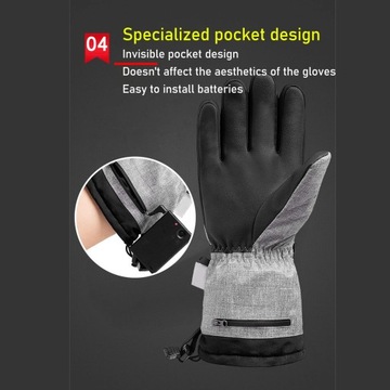 1 пара перчаток с подогревом Питание от аккумулятора